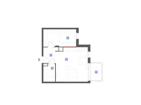 Plan 2 pok. 49m²