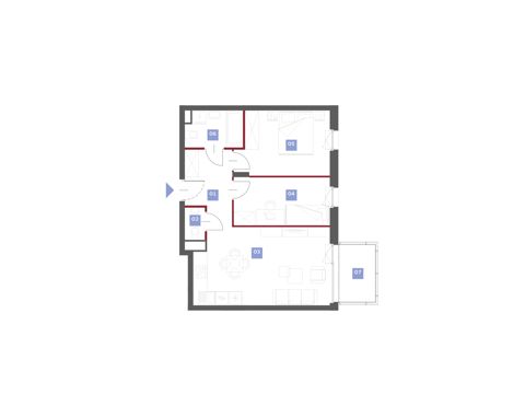 Plan 3 pok. 59m²