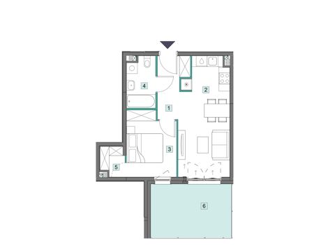 Plan 2 pok. 38m²