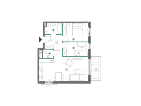 Plan 3 pok. 60m²