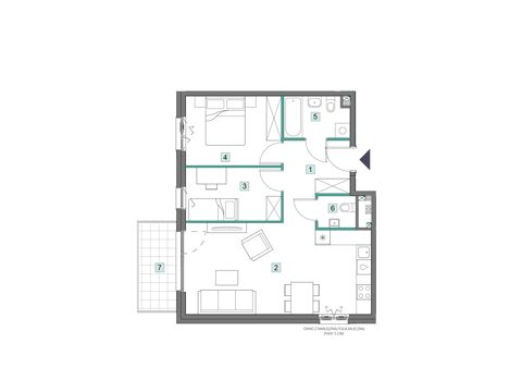 Plan 3 pok. 60m²