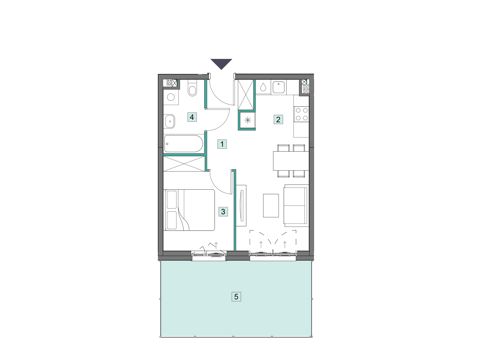 Plan 2 pok. 36m²