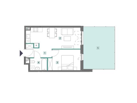 Plan 2 pok. 39m²