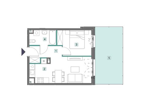 Plan 2 pok. 36m²