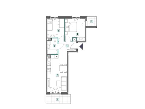 Plan 3 pok. 53m²
