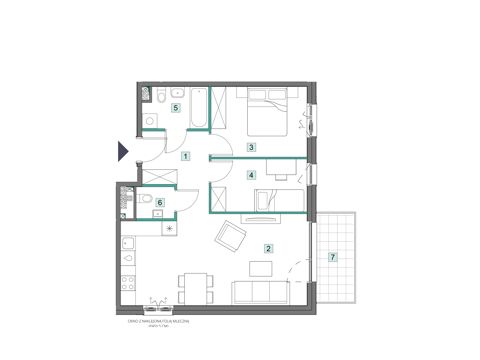Plan 3 pok. 60m²