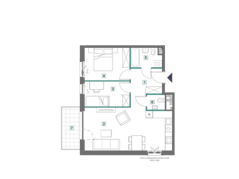 Plan 3 pok. 60m²