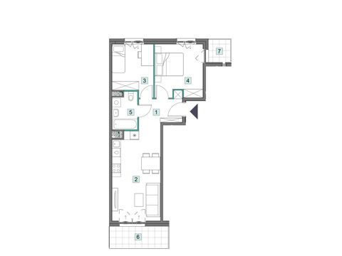 Plan 3 pok. 53m²