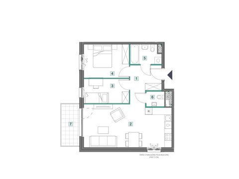 Plan 3 pok. 60m²