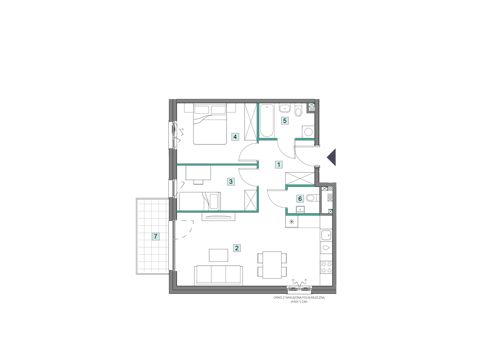 Plan 3 pok. 60m²