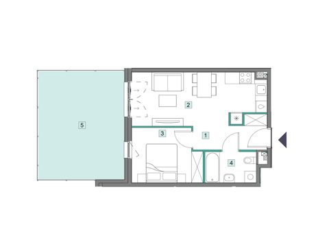 Plan 2 pok. 38m²