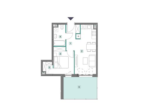 Plan 2 pok. 39m²