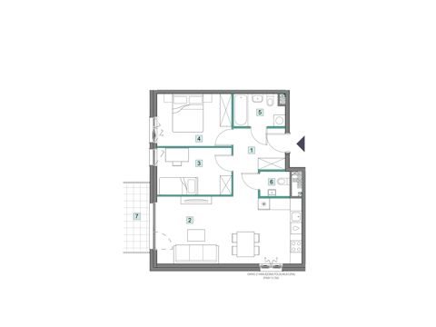 Plan 3 pok. 60m²