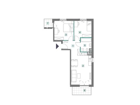 Plan 3 pok. 62m²