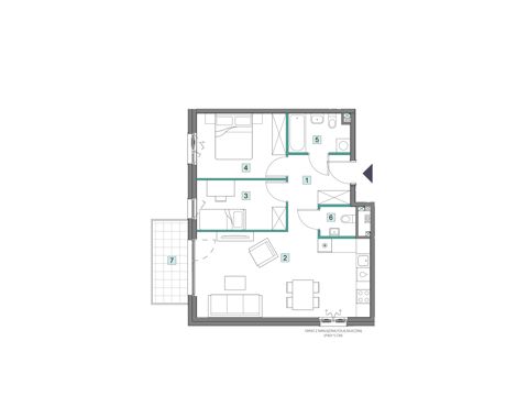Plan 3 pok. 60m²