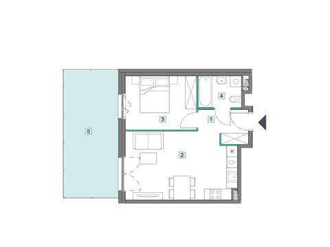 Plan 2 pok. 41m²