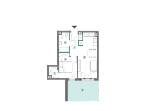 Plan 2 pok. 38m²
