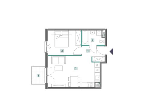 Plan 2 pok. 41m²