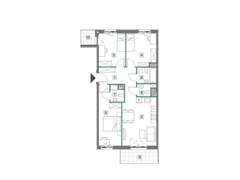 Plan 4 pok. 74m²