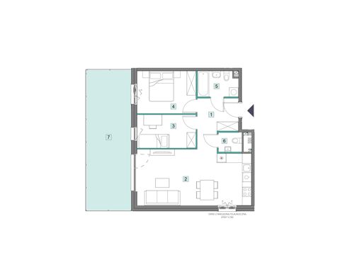 Plan 3 pok. 60m²