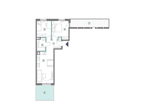 Plan 3 pok. 53m²