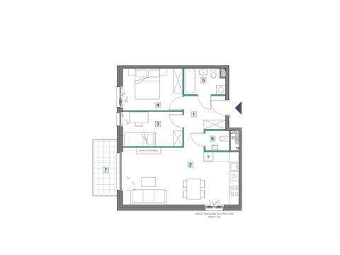Plan 3 pok. 60m²