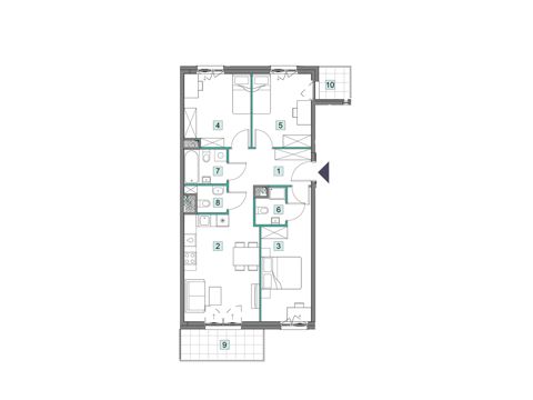 Plan 4 pok. 74m²
