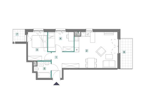 Plan 3 pok. 57m²
