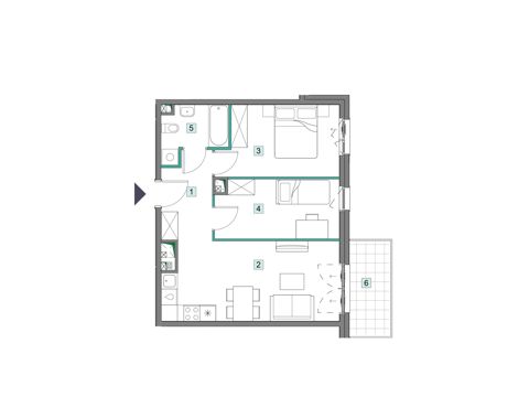 Plan 3 pok. 51m²