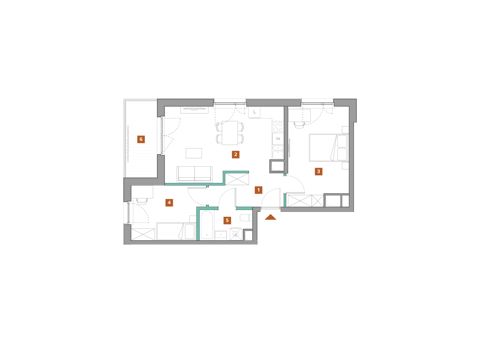 Plan 3 pok. 56m²