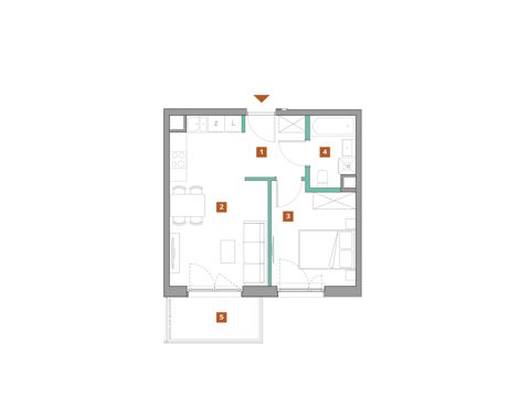Plan 2 pok. 38m²