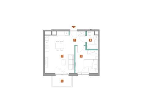 Plan 2 pok. 44m²