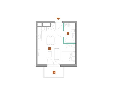Plan 1 pok. 31m²