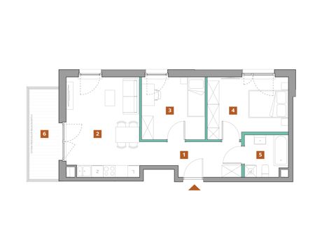 Plan 3 pok. 54m²