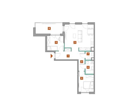 Plan 3 pok. 67m²