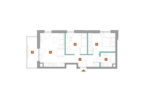 Plan 3 pok. 54m²