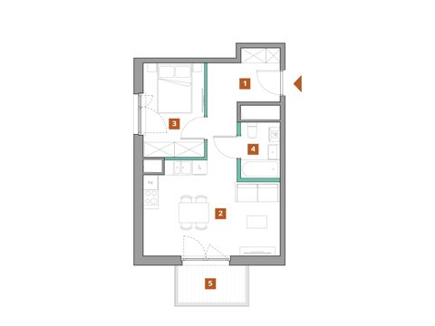 Plan 2 pok. 40m²