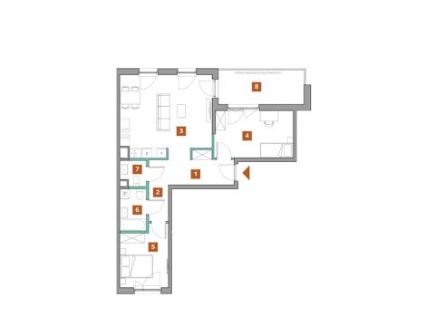 Plan 3 pok. 70m²