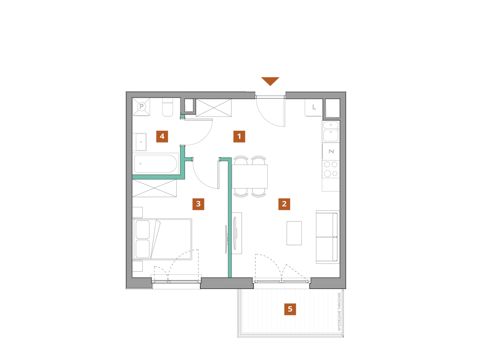 Plan 2 pok. 41m²