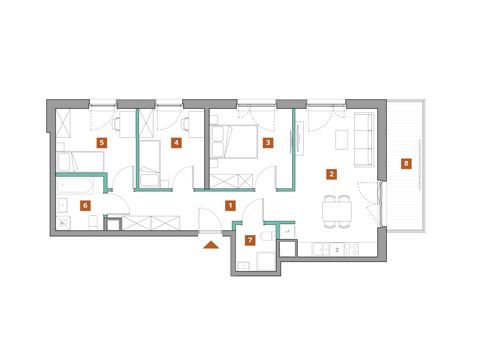Plan 4 pok. 71m²
