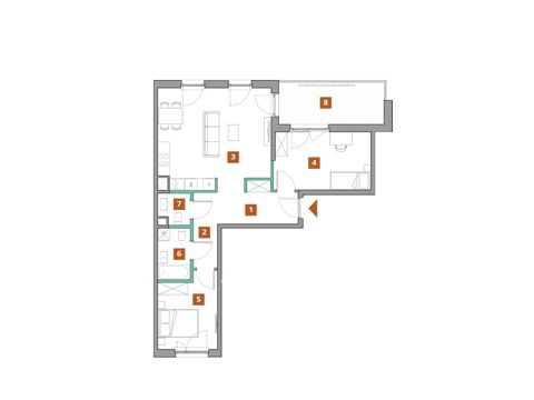 Plan 3 pok. 70m²