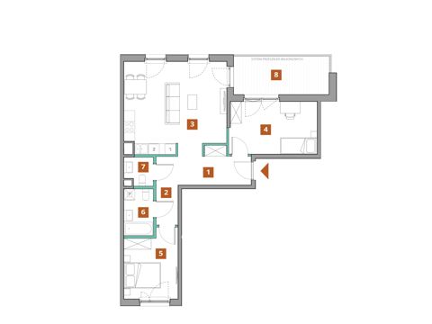 Plan 3 pok. 70m²