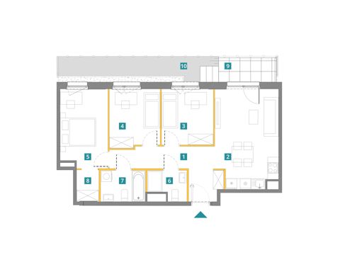 Plan 4 pok. 69m²