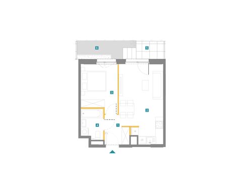 Plan 2 pok. 38m²