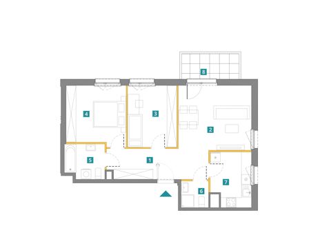 Plan 3 pok. 68m²
