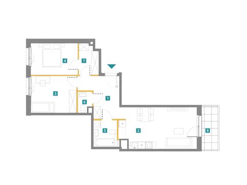 Plan 3 pok. 65m²