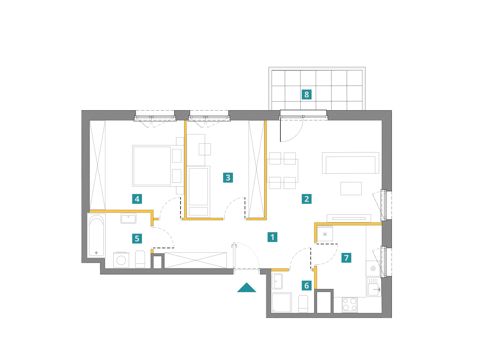 Plan 3 pok. 68m²