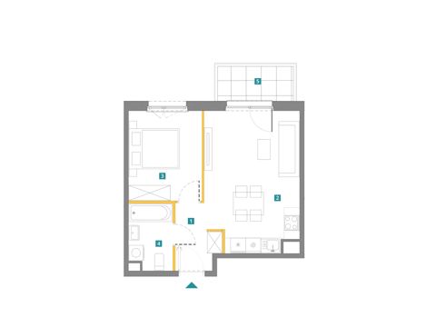 Plan 2 pok. 39m²