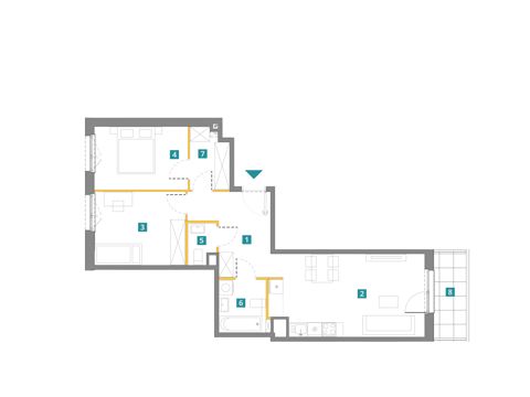 Plan 3 pok. 65m²