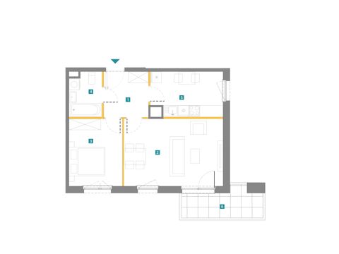 Plan 2 pok. 51m²